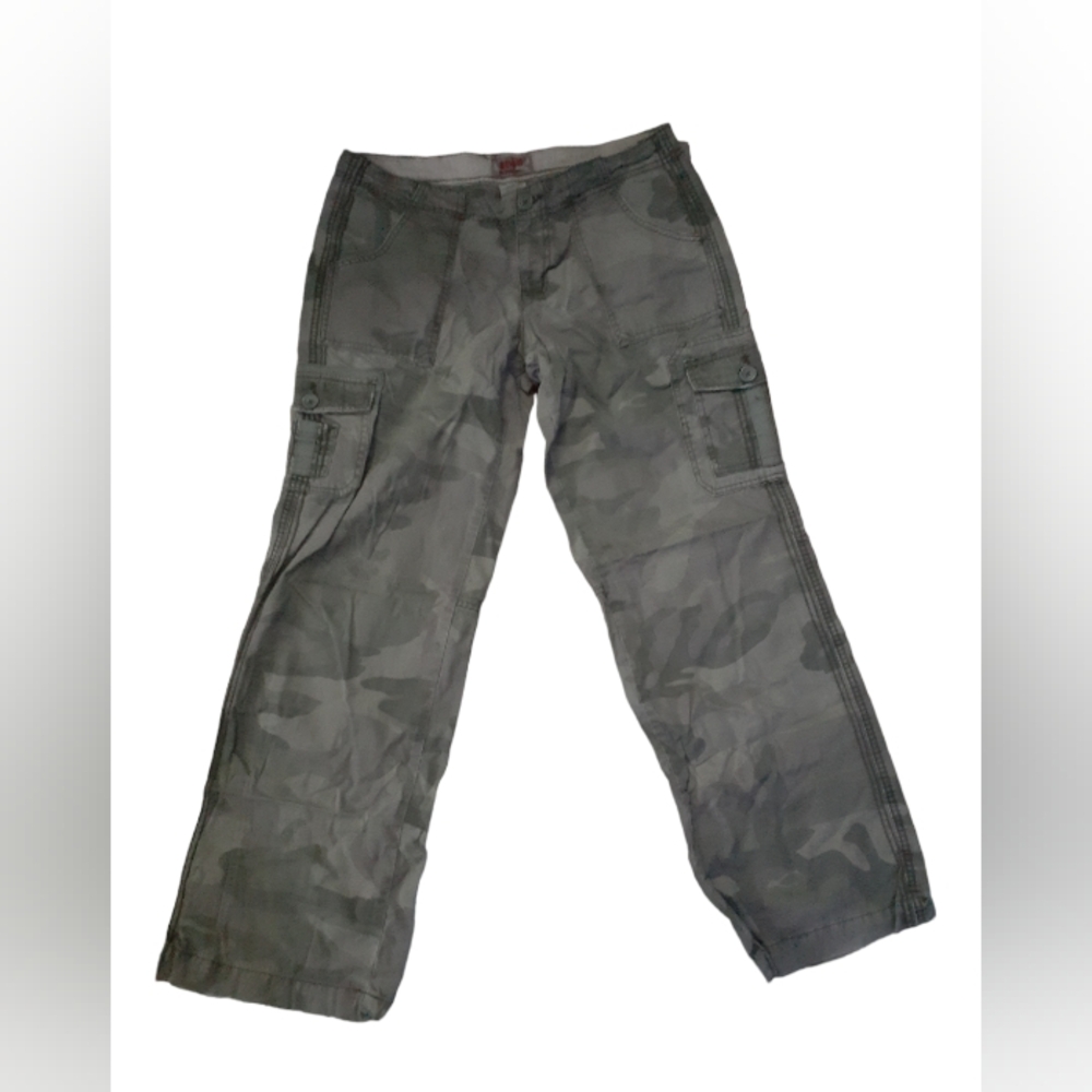 Vtg y2k 100% cotton sz 13 Juniors camo cargo No boundaries pants